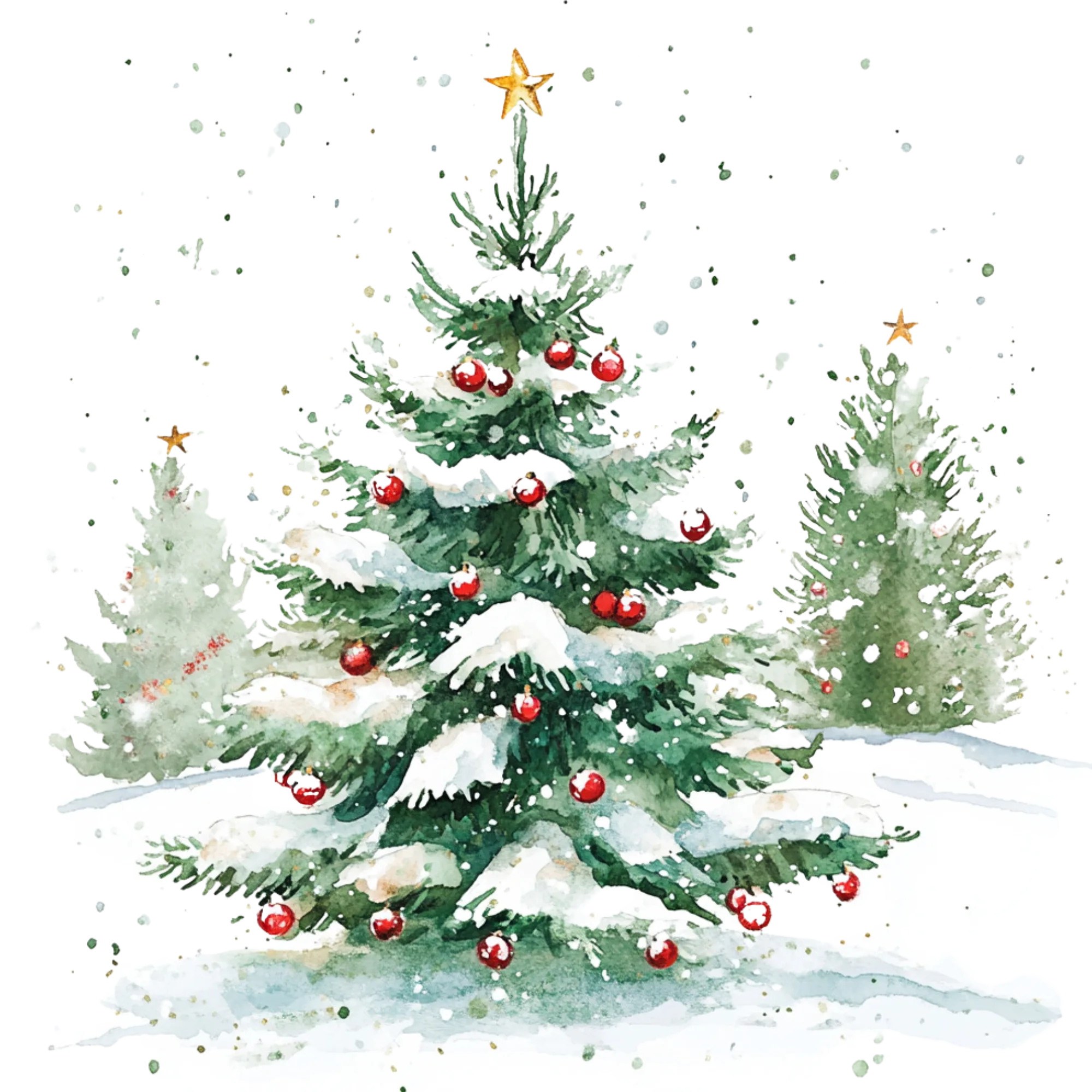 Vintage Old Christmas decorated tree