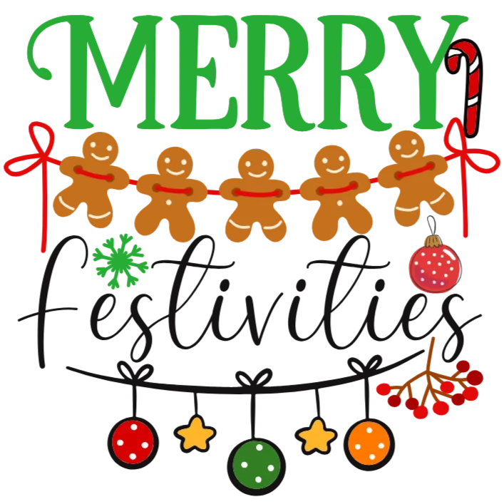 Merry Festivities Christmas Holiday Design