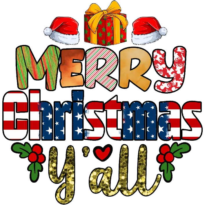 Merry Christmas Y'all Holiday T Shirt