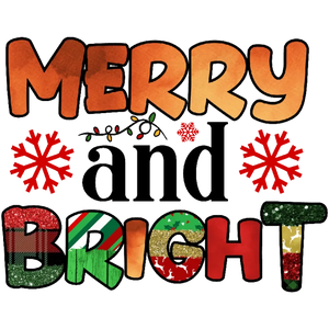 Merry and Bright Holiday Graphic