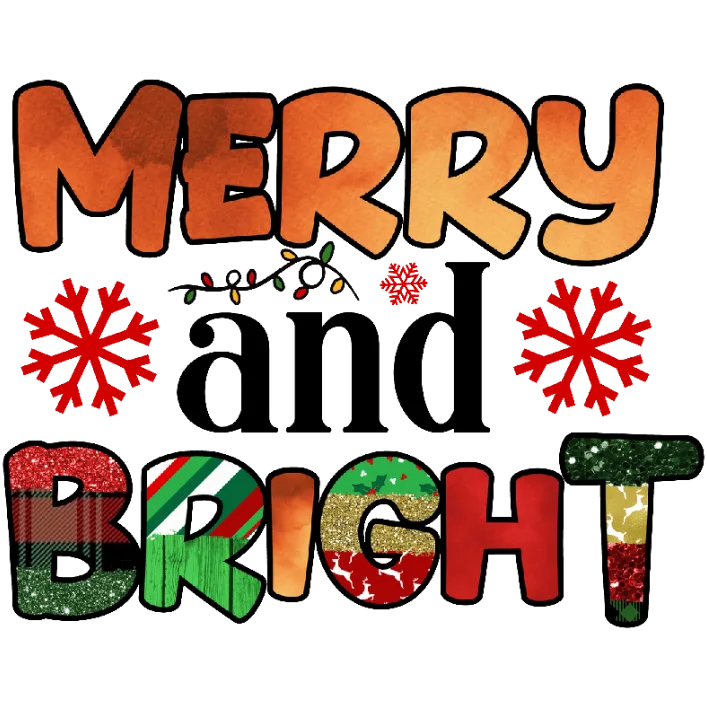 Merry and Bright Holiday Graphic