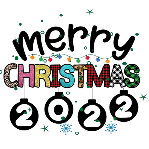 Merry Christmas 2022 Ornament Lights T-Shirt Design