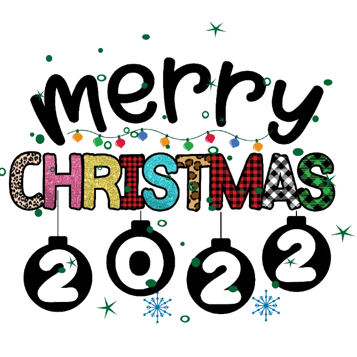 Merry Christmas 2022 Ornament Lights T-Shirt Design