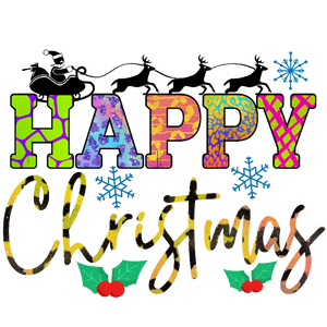 Happy Christmas Holiday Seasonal Greeting Card Gift Idea Graphic Design