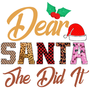 Dear Santa, She Did It