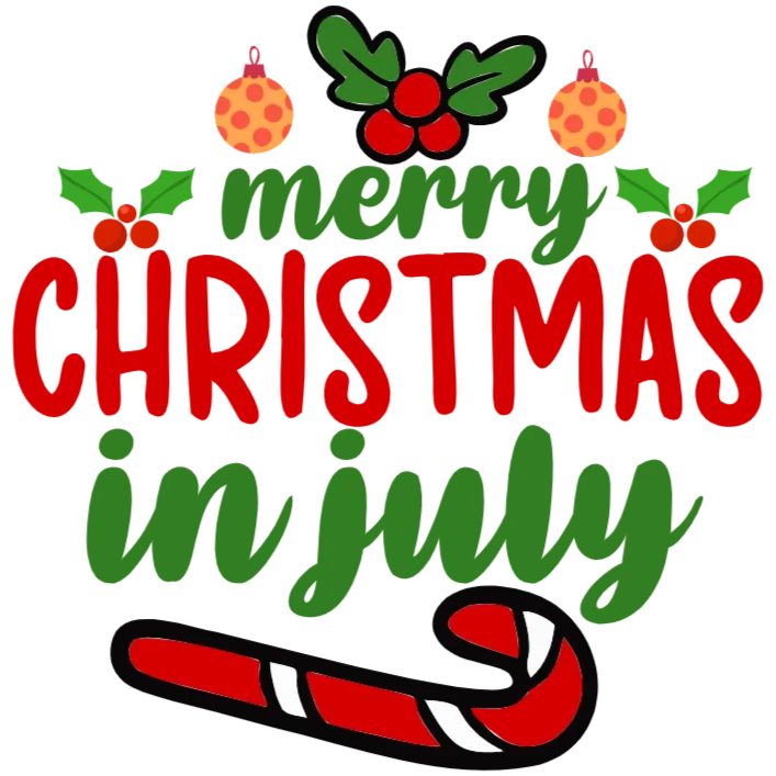 Merry Christmas in July T-Shirt Design
