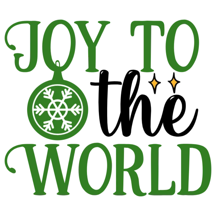 Joy to the World Ornament Holiday Graphic Design