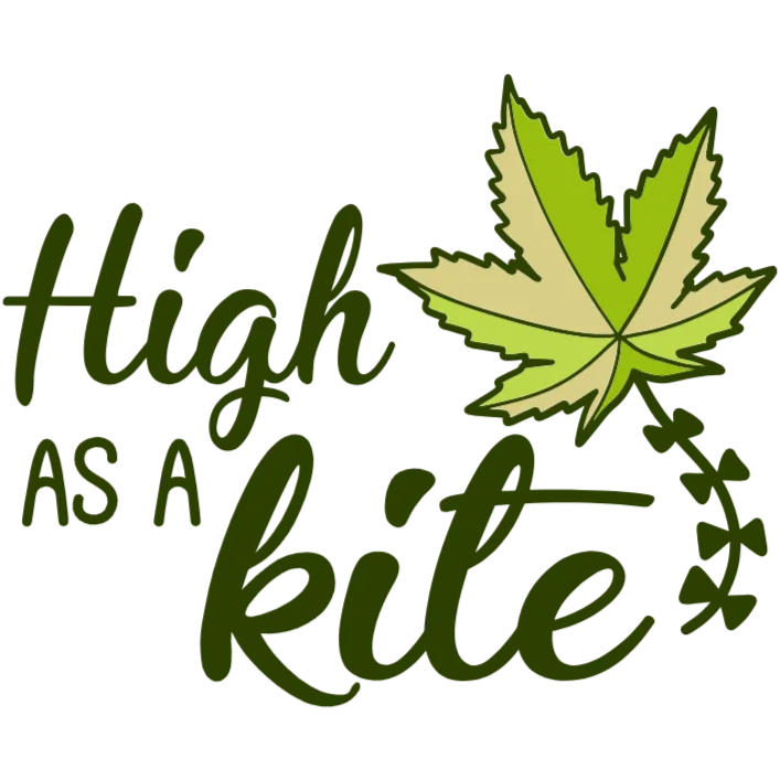 High as a Kite Weed Leaf DTF Transfer