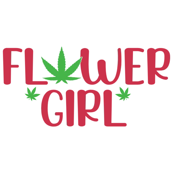 Flower Girl Weed Lover T-Shirt Design