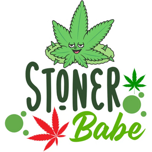 Stoner Babe T Shirt Design - Leafy Babe DTF Transfer