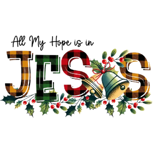 Christmas Faith Collection - All My Hope is in Jesus - Buffalo Plaid Christmas Design