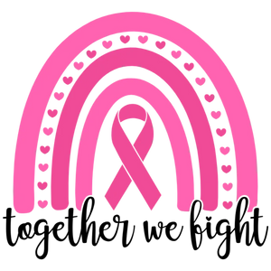 Together We Fight Breast Cancer Awareness Rainbow T-Shirt