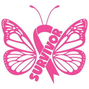Breast Cancer Awareness Butterfly Survivor Decal
