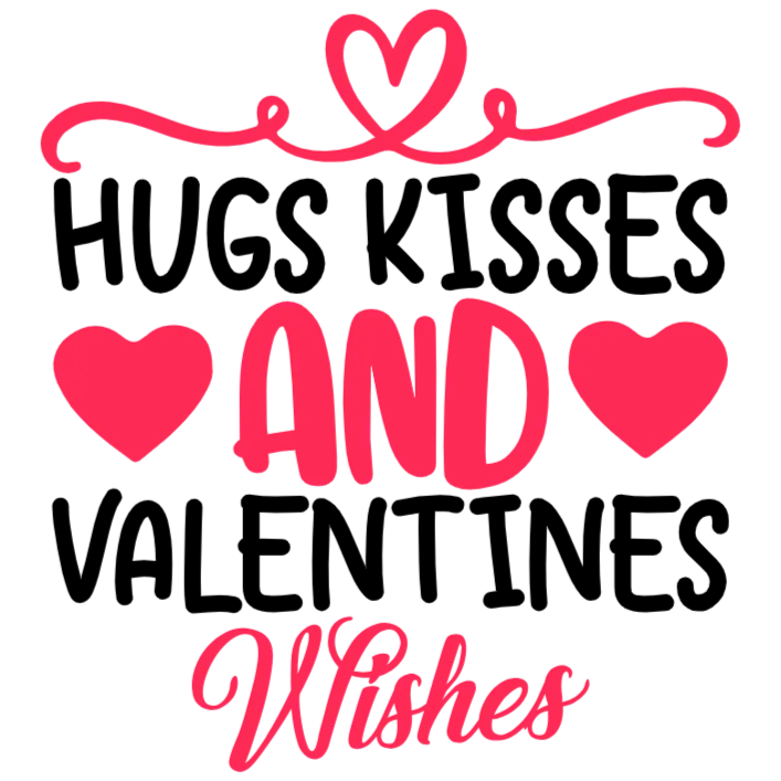 Hugs Kisses and Valentines Wishes Transfer