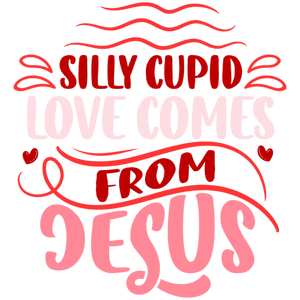 Silly Cupid Loves Jesus Valentine's Day T-Shirt Design