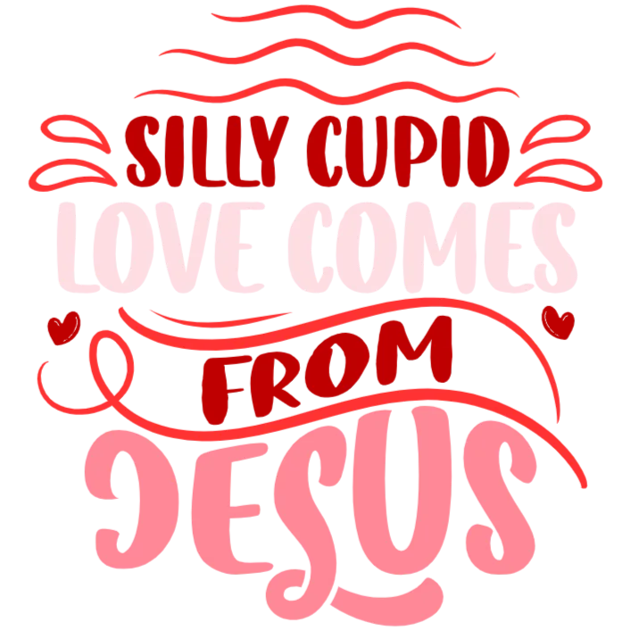 Silly Cupid Loves Jesus Valentine's Day T-Shirt Design