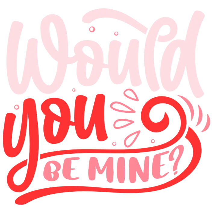 Valentine's Day Would You Be Mine Graphic for DTF Transfers