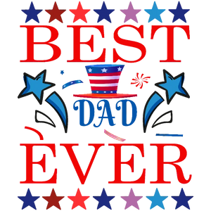 Best Dad Ever Top Hat Stars