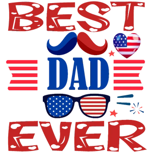 Best Dad Ever American Flag Sunglasses Design