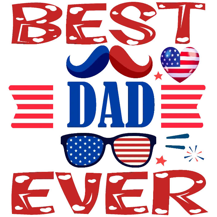 Best Dad Ever American Flag Sunglasses Design