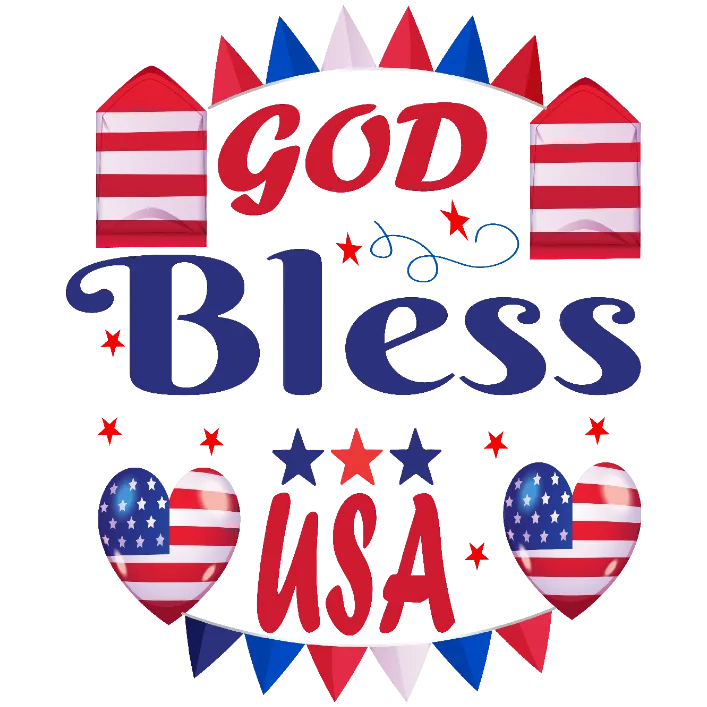 God Bless America Patriotic Print