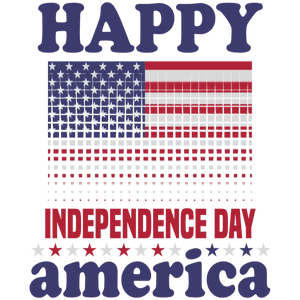Happy Independence Day Stars and Stripes T-Shirt