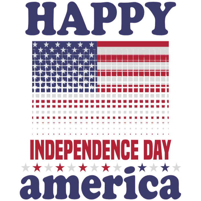 Happy Independence Day Stars and Stripes T-Shirt