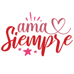 Ama Siempre Heart Stencil Decal