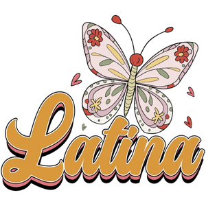 Latina Butterfly T-Shirt Design