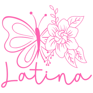 Latina Butterfly Flower Design