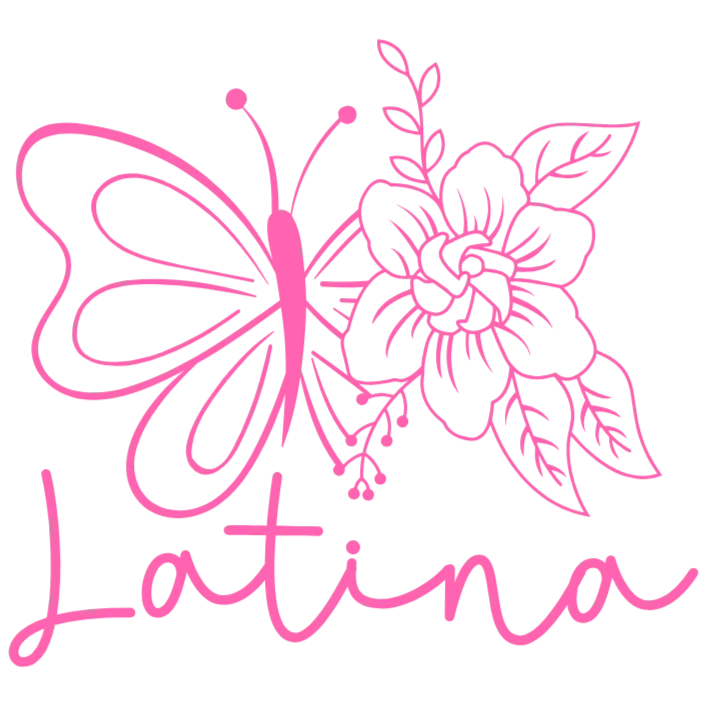Latina Butterfly Flower Design