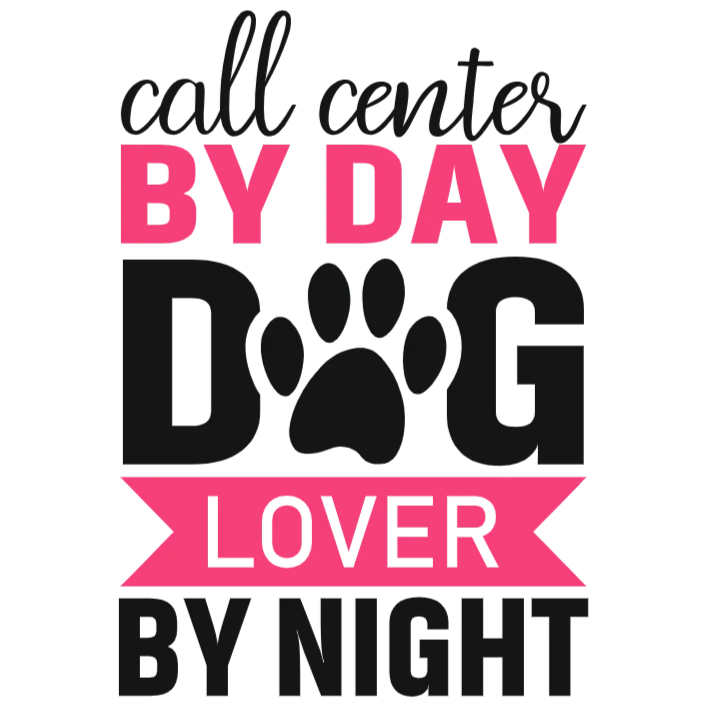 Call Center Dog Lover By Night T-Shirt