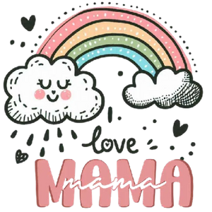 Love Mama Rainbow Clouds