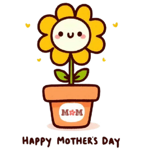 Happy Mother's Day Flower Pot Mom