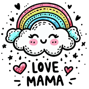 Love Mama Rainbow Clouds T-Shirt