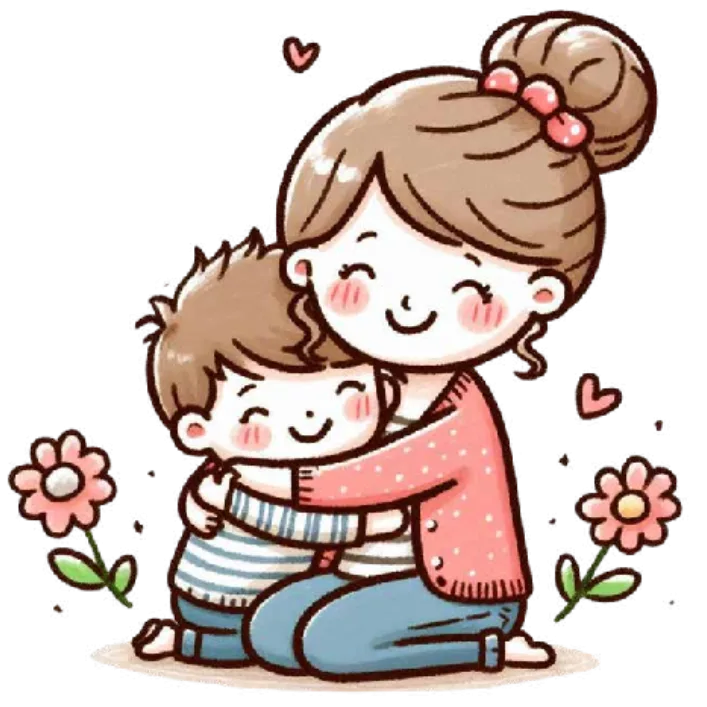 Mother and Son Hug