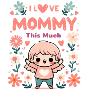 I Love Mommy This Much - Cute Kid Graphic for Mom and Daughter Matching Apparel
