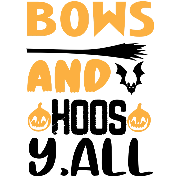 Bows and Hoos Y'All Halloween Graphic