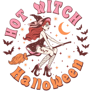 Hot Witch Halloween Graphic