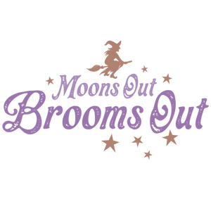 Moons Out Brooms Out Halloween SVG