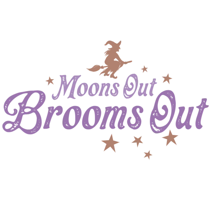 Moons Out Brooms Out Halloween SVG