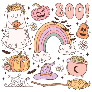 Halloween Rainbow Magic: Whimsical Witchy Pastel Vibes