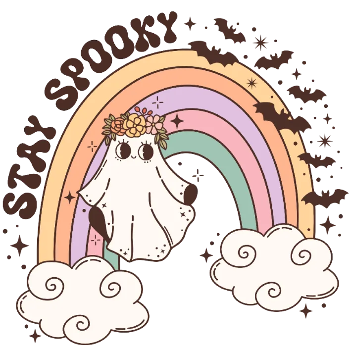 Stay Spooky Rainbow Ghost