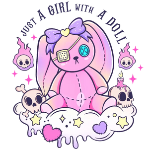 Girly Goth Stuffed Animal Rabbit