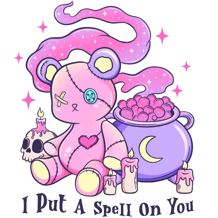 I Put a Spell on You Bear DTF Transfer