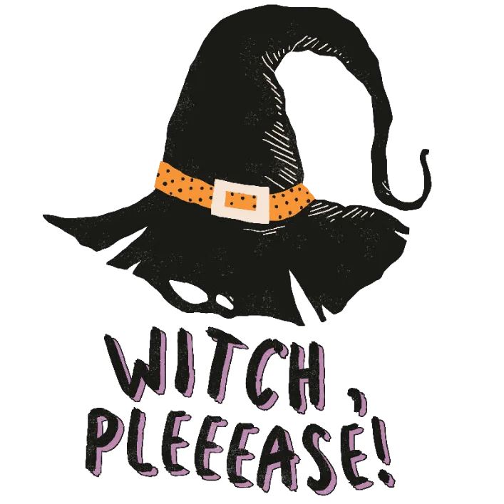 Witch Please Graphic Transfer