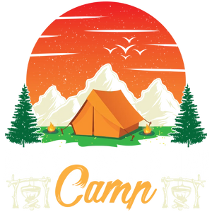 Camping Essentials: A Vibrant Sunset Scene of Mountains, Trees, and a Tent for Outdoor Lovers