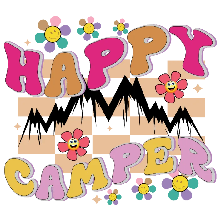 Happy Camper Mountain Smile