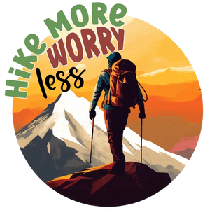Hike More Worry Less Outdoor Enthusiast Sporty Design