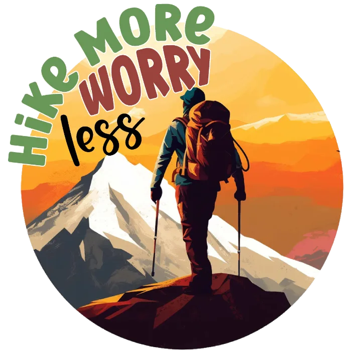 Hike More Worry Less Outdoor Enthusiast Sporty Design